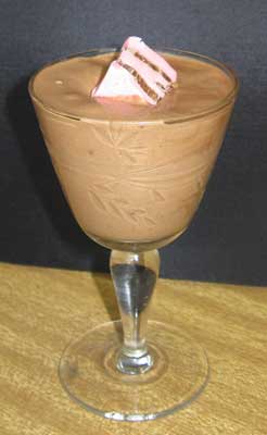Chocolate mousse with chocolate allsort
