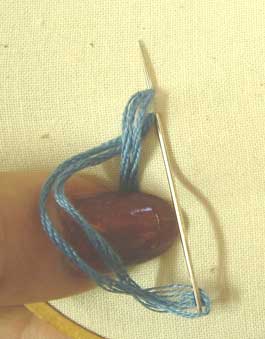 Tassel stitch step 2