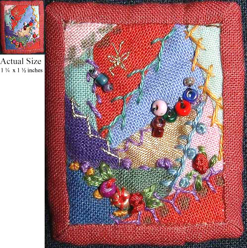 Red Micro Miniature Quilt