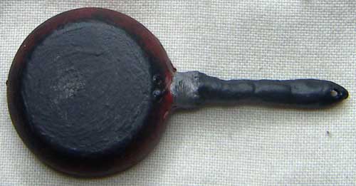miniature frying pan painted bottom