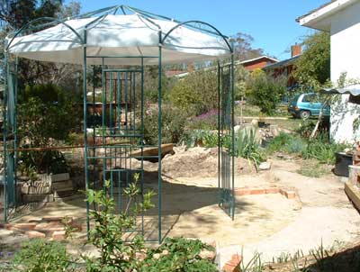 That garden space with the pergola where it will go