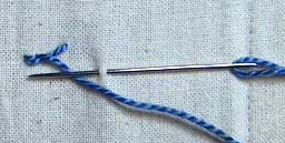 Italian insertion stitch step 01