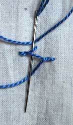 Italian insertion stitch step 02