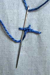 Italian insertion stitch step 03