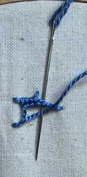 Italian insertion stitch step 04