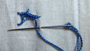 Italian insertion stitch step 05