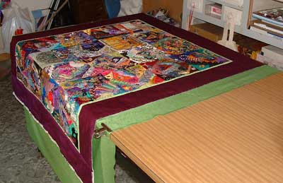 place quilt on top of lining