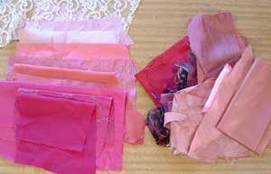 Pink fabrics