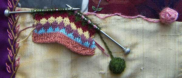 knitting on the seam