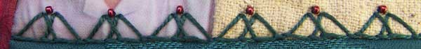 alternate stitches done as crossed buttonhole stitch