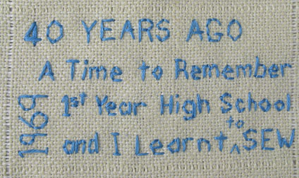 remembering my first sewing lesson