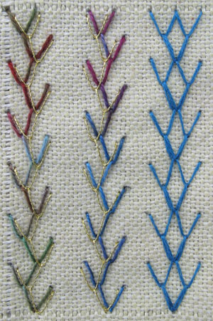 overlapped Feather Stitch