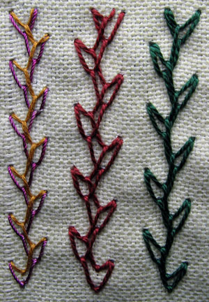 Overlapping Feather Stitch