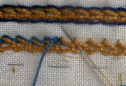 Portugese border stitch how to a variation