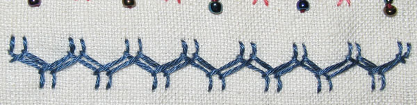 Cretan Stitch 2 rows