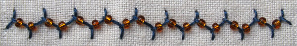 Cretan Stitch with Beads