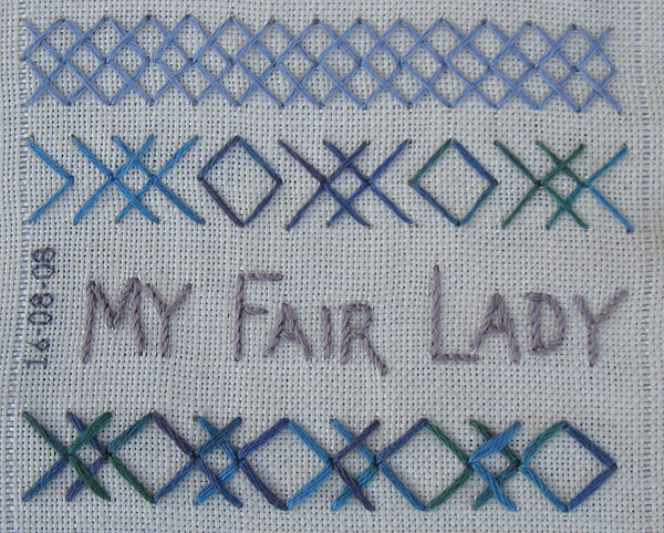 overlapped rows of Arrowhead Stitch