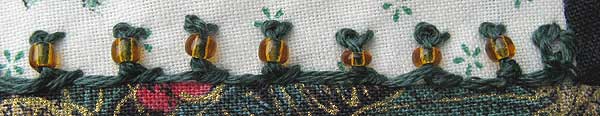 Lace Border Stitch with beads
