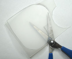 Cutting template plastic